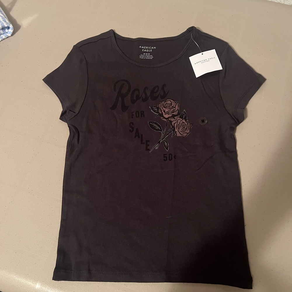 American Eagle Charcoal Crew Neck Tee